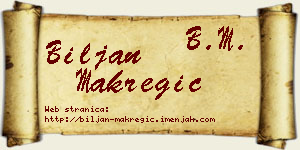 Biljan Makregić vizit kartica